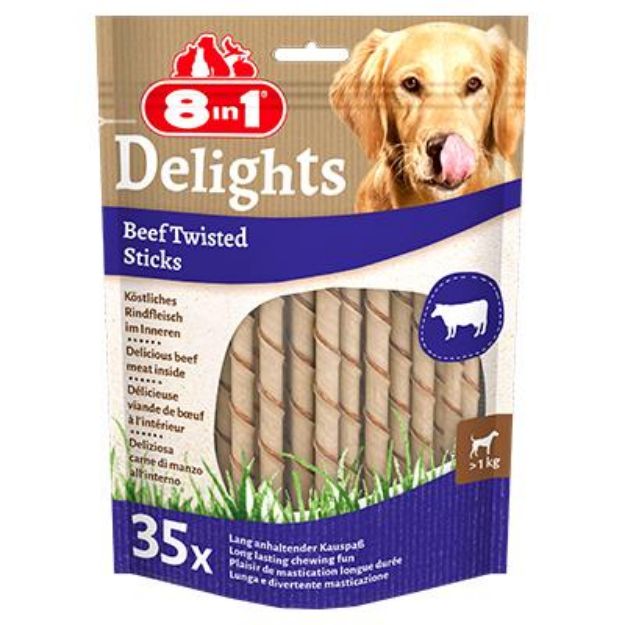 Picture of 8in1 Delights Köpekler için Biftekli Ödül Çubuğu 35 Adet