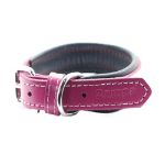 Zampa Yumuşak Dokulu Gerçek Deri Soho Köpek Boyun Tasması 3x54 cm Pembe resmi