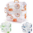 Hamster Kafesi İki Katlı 40 cm x 26 cm x 39 cm resmi