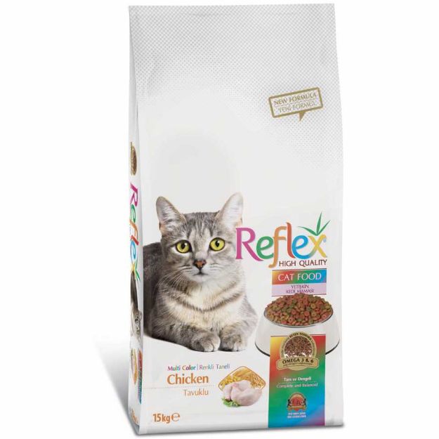Reflex Multi Color Renkli Taneli Tavuklu Yetişkin Kedi Maması 15 Kg resmi