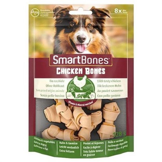 Picture of Smartbones Tavuklu Düğüm Mini Köpek Ödül Kemiği 8'li 128 Gr