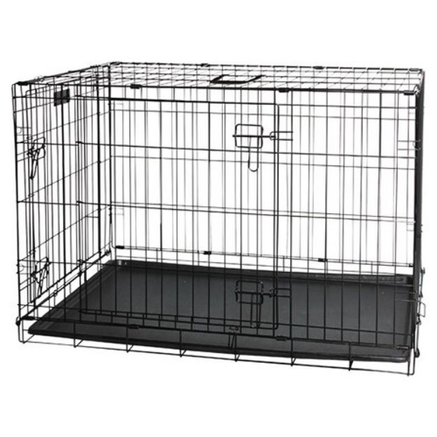 Pawise Köpek Pansiyon için Tel Kafes 122 cm x 76 cm x 84 cm resmi