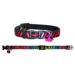 Natura Adult Cat Collar - Raınbow Zebra resmi