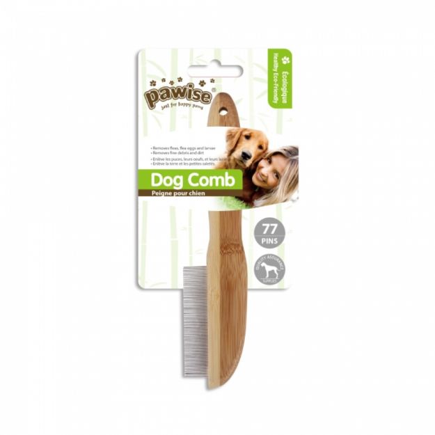 Picture of Pawise 11474 Ahşap Saplı Kıtık Açıcı Köpek Fırçası 77 Pinli