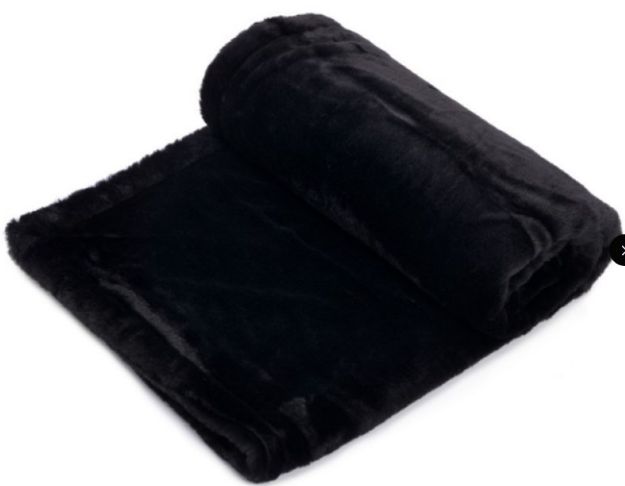 Pet Comfort Lodix Siyah Köpek Battaniyesi M 100x70cm	 resmi