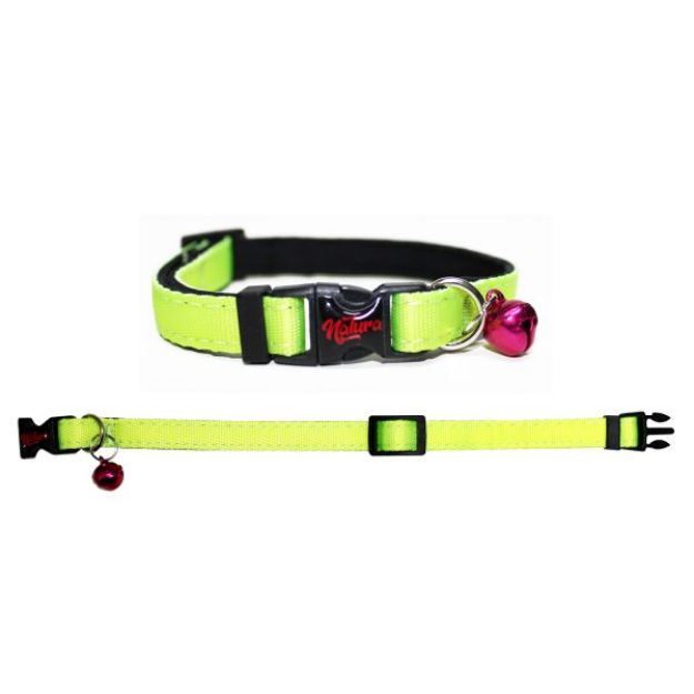 Picture of Natura adult Cat Collar - neon lime