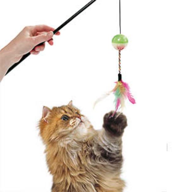 Picture of Flamingo Tüylü Top Kedi Oltası 50 Cm 