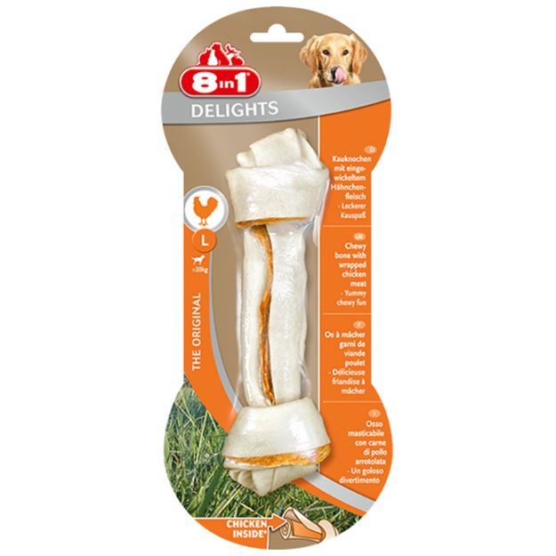 Picture of 8 in 1 Delight Bones L Köpek Çiğneme Burgu Kemik 100Gr.