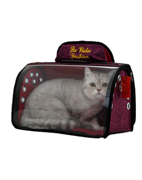 LAVİSTA BORDO Tomris Şeffaf Sırt Flybag resmi