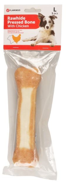 Picture of Flamingo Tavuk Eti Kaplı Kemik Köpek Ödülü 20 cm