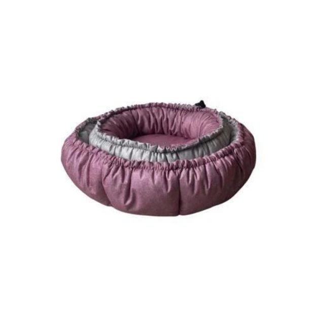 Pet Comfort Sunflower Kedi Kopek Yatak Cift Taraf Pembe Gri 60cm 7818 resmi