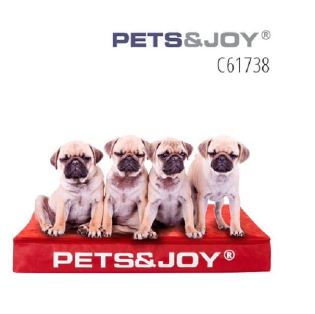 Pets & Joy Köpek Yatağı 60 cm x 80 cm Kırmızı resmi