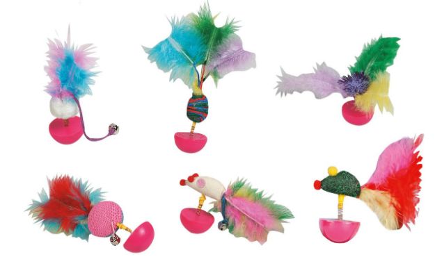 Picture of Flamingo Hacı Yatmaz Tüylü Kedi Oyuncağı 12 Cm