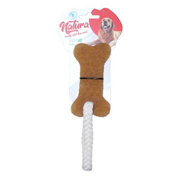 Natura Doğal Kauçuk Küçük Kemik  Köpek Çiğneme Oyuncağı Pth-062 resmi