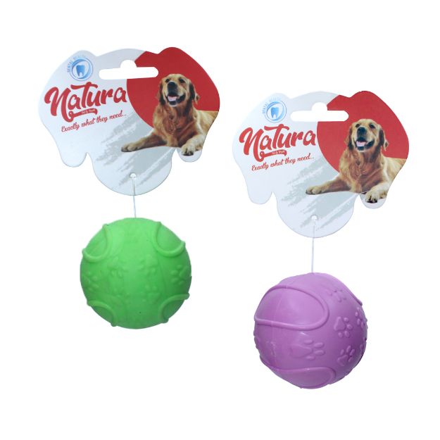 Natura Plastik Sert Top Köpek Oyuncak 7 Cm resmi