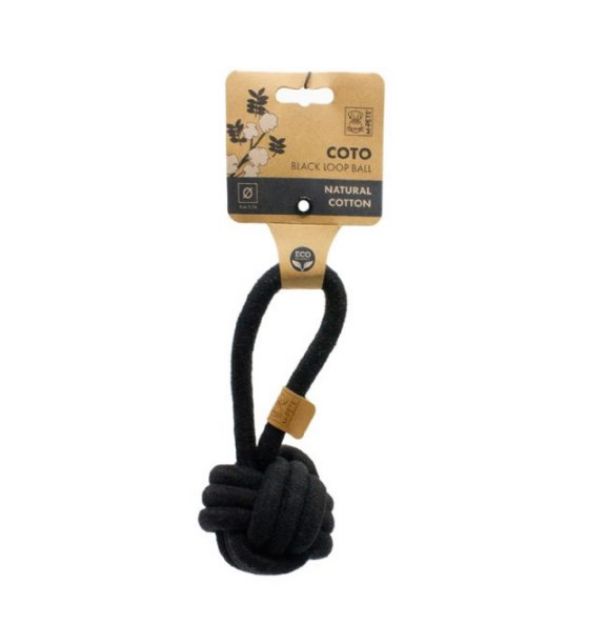 M-Pets Coto Black Loop Ball 8Cm Çekmeli Örgü Top Oyuncak resmi
