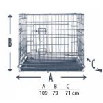 Trixie Galvaniz Köpek Taşıma Kafesi 109 cm x 79 cm  x 71 cm resmi