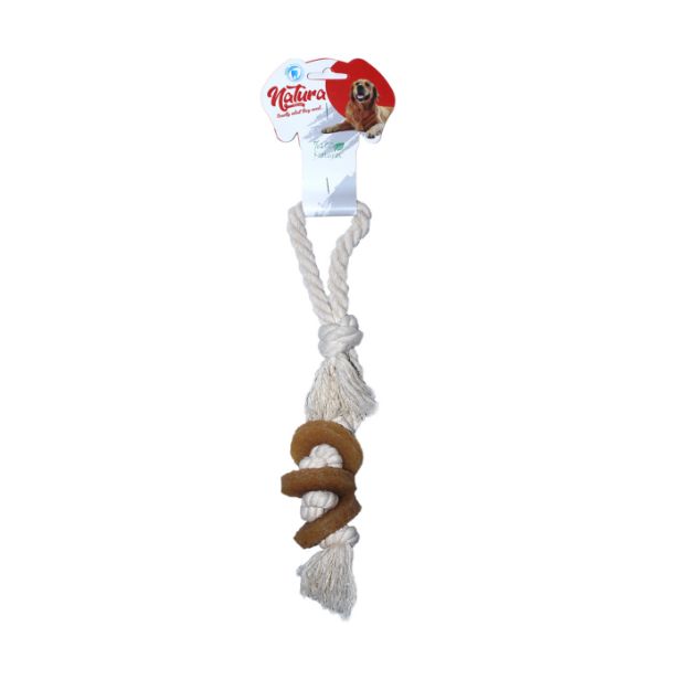 Natura Doğal Kauçuk Küçük Düğüm Köpek Çiğneme Oyuncağı Pth-055 resmi