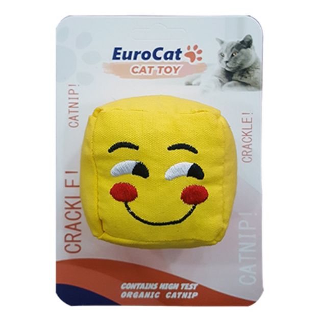 Eurocat Catnipli Kedi Oyuncağı Gülen Smiley Küp resmi