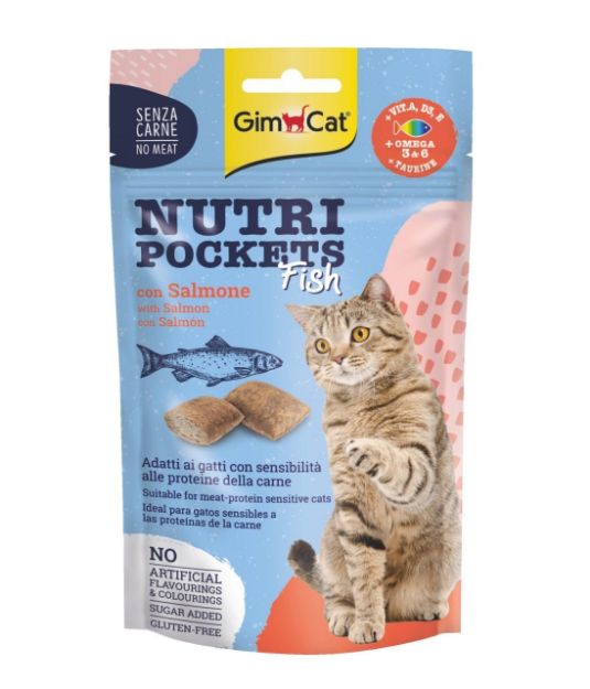 Picture of Gimcat Nutripockets Balıklı ve Somonlu 60Gr
