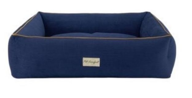 Pet Comfort Golf Köpek Yatağı Mavi Hardal Biye M 90x70cm resmi
