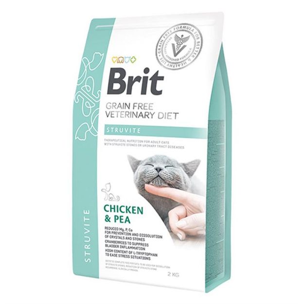 Picture of Brit Veterinary Diet Struvite İdrar Yolu Tahılsız Kedi Maması 2 Kg