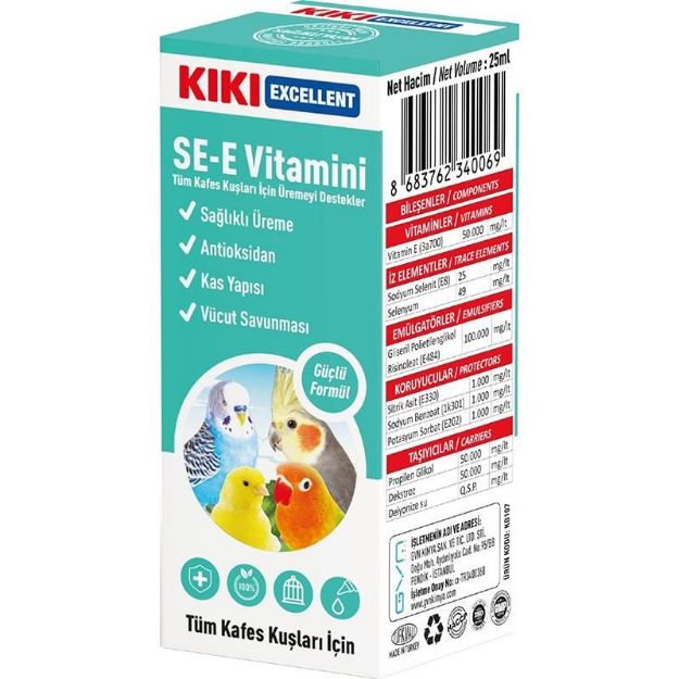 Picture of KIKI Excellent Kuş SE-E Vitamini 25 Ml