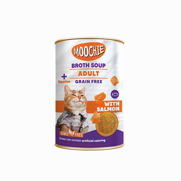 Picture of Moochie Et Suyu Çorba Somon Balıklı Yetişkin Kedi 135 ML