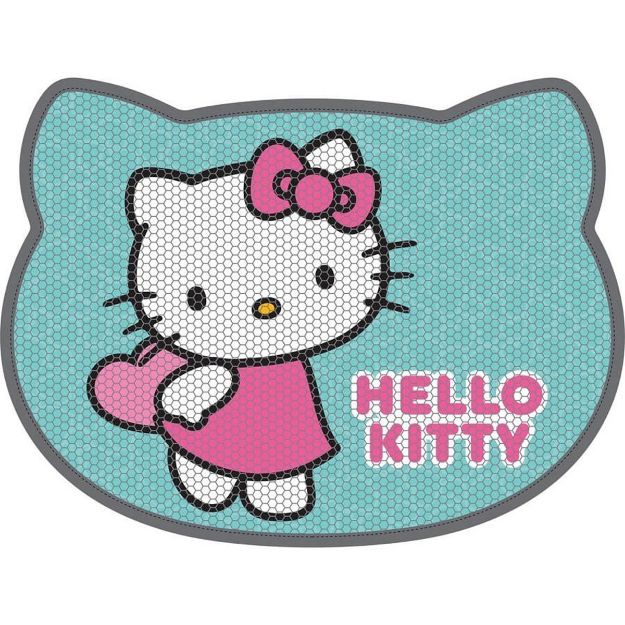 Picture of Hello Kitty Kedi Kumu Paspası Kedi Kafası Turkuaz