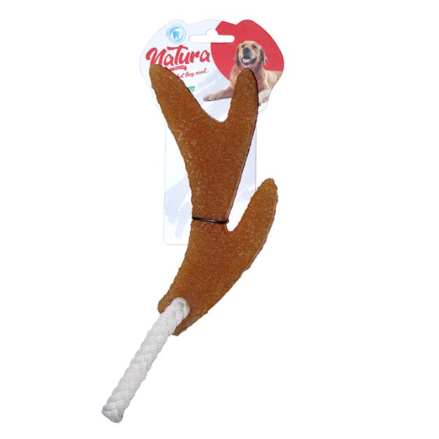 Natura Doğal Kauçuk Boynuz Köpek Çiğneme Oyuncağı Pth-065 resmi