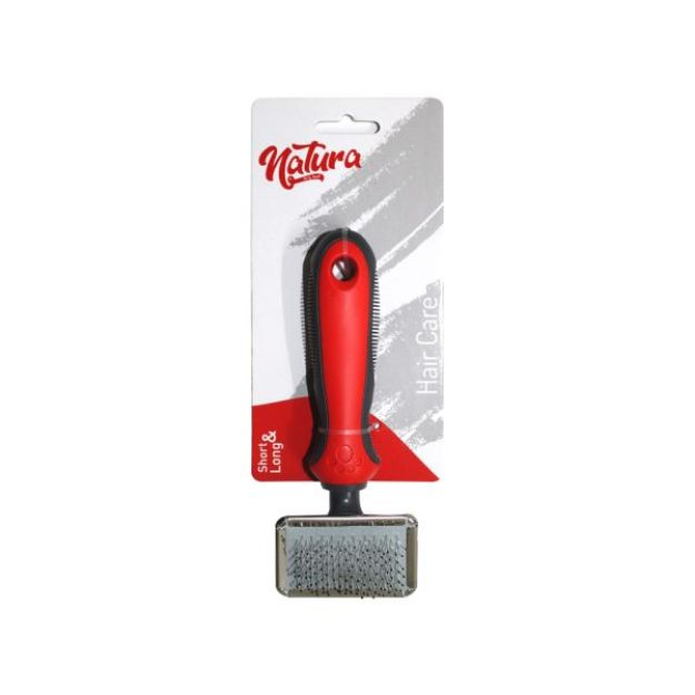 Natura Kedi Köpek İnce Uç Toplu Metal Çer. Fırça MK9503 Small resmi