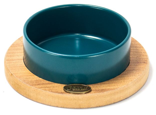 Picture of Ozark Oval Seramik Mama Ve Su Kabı Petrol Mavisi