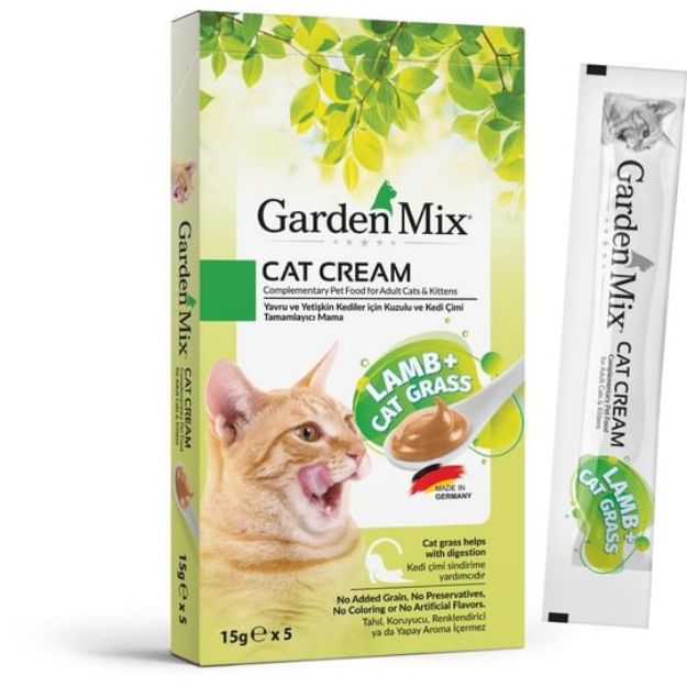 Picture of Garden Mix Kedi Çimi ve Kuzulu Krema Kedi Ödül Maması 15gr (5'li)
