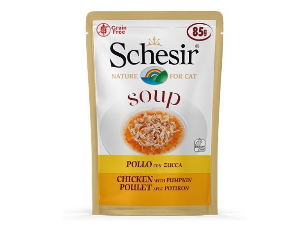 Picture of Schesir Soup Tavuk & Balkabak Kedi Çorbası 85 Gr
