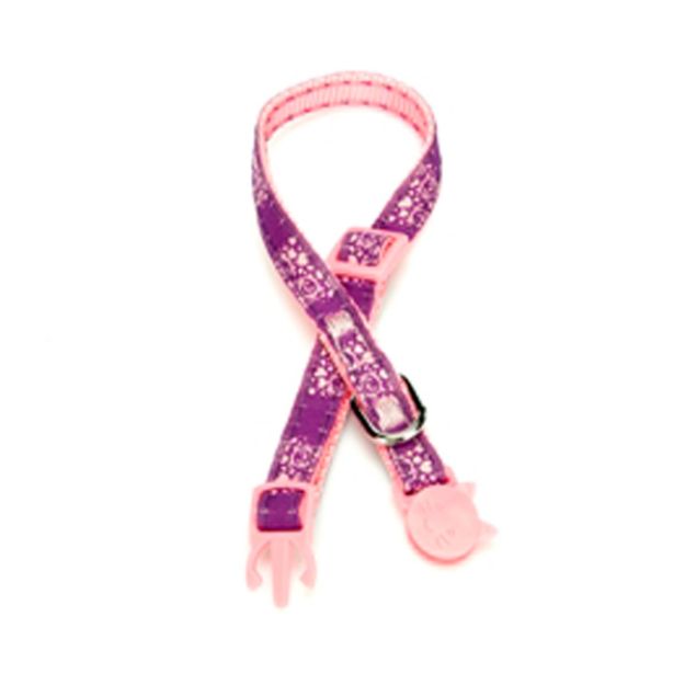 Doggie Etiketli Dokuma Kedi Boyun Tasması No:2 Pembe EKBT-1005 resmi