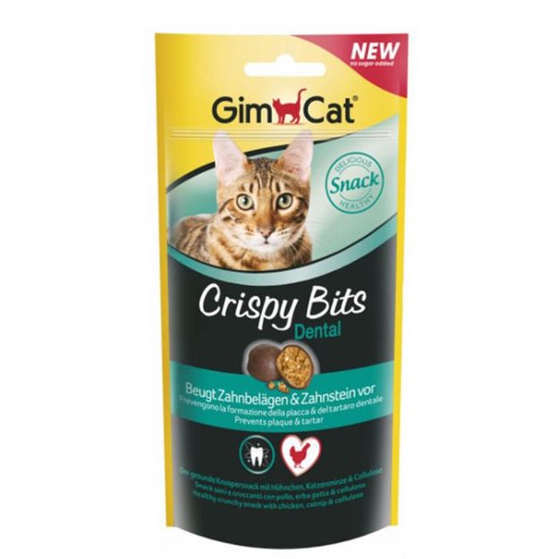 Picture of Gimcat Crispy Bits Dental Diş Sağlığı için Kedi Ödül Tableti 40gr