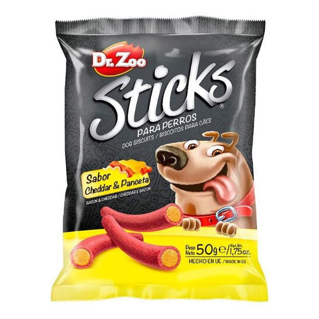 Picture of Dr.Zoo Sticks Cheddar ve Pastırmalı Köpek Ödülü 50 gr
