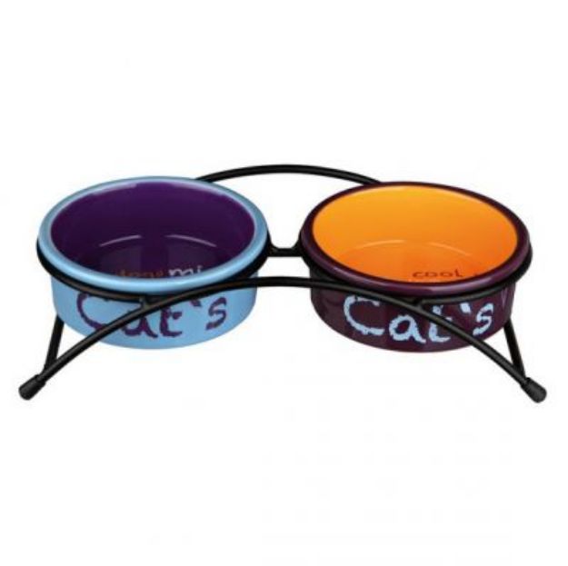 Picture of Trixie Kedi Seramik Mama ve Su Kabı Seti 2 x 0.3 lt