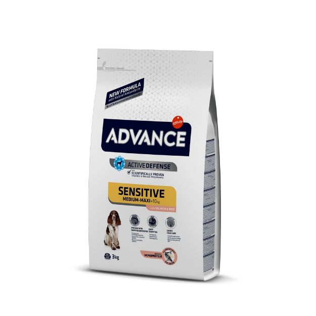 Picture of Advance Dog Sensitive Somonlu Pirinçli Hassas Yetişkin Köpek Maması 3Kg