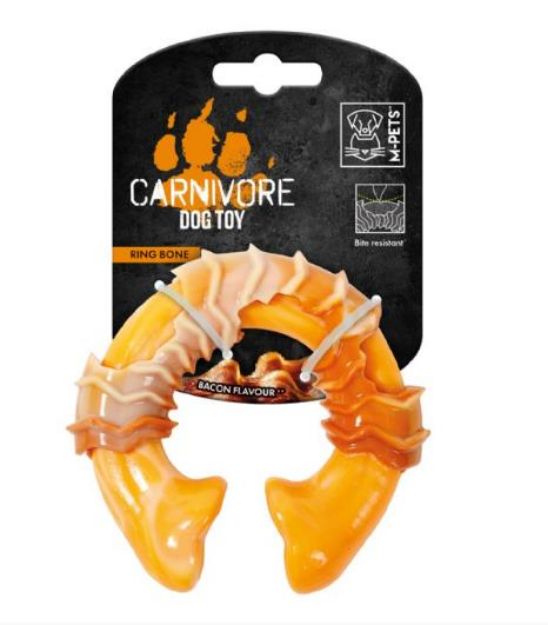 M-Pets Carnıvore Dog Toy Rıng Bone  Pastırma Aromalı  resmi