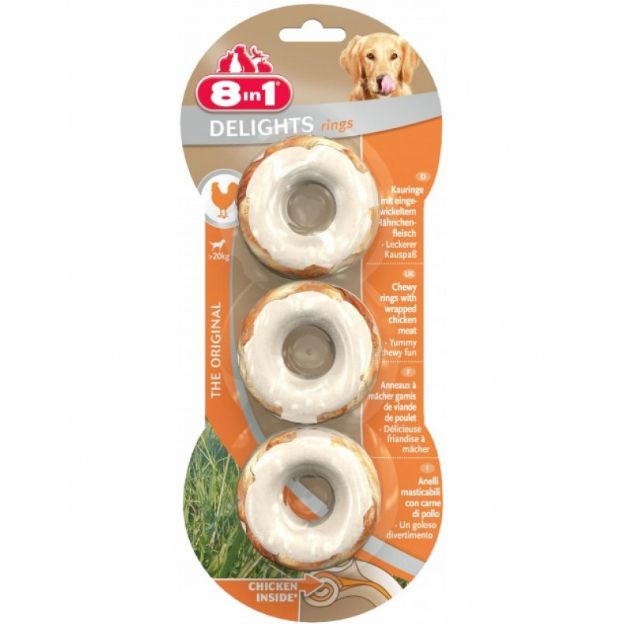 Picture of 8 in 1 Delight Rings  Köpek Çiğneme Yuvarlak Kemik 119Gr.