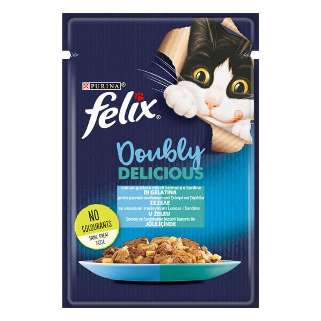 Picture of Felix Kedi Maması Sardalya Ve Somonlu Pouch Konserve 85 gr