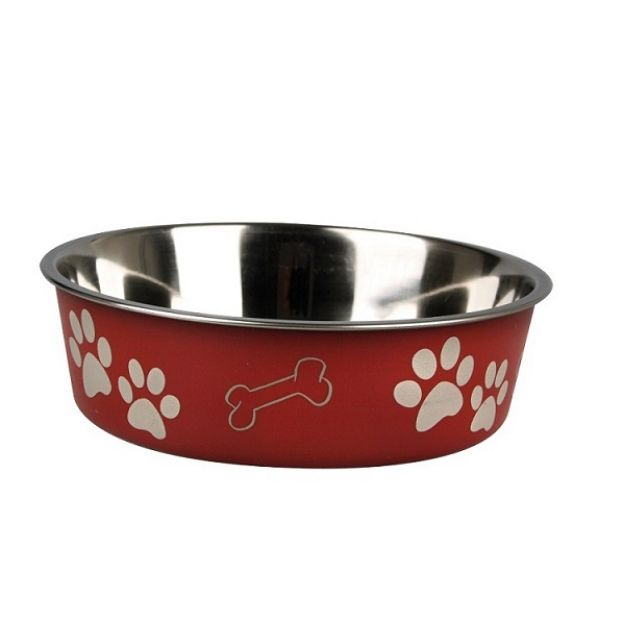 Picture of Karlie Bella Çelik Köpek Mama Su Kabı 14 cm Kırmızı 0,45 lt