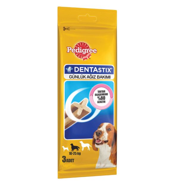 Picture of Pedigree Dentastix Orta Boy Köpek Ödülü 3 lü Paket 77 gr