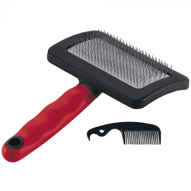 Picture of Ferplast Gro 5948 Yumuşak Saplı Temizleme Aparatlı Kedi Köpek Tarağı XLarge
