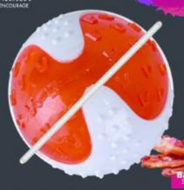 M-Pets Yummy Ball Et Aromalı Kauçuk Köpek Oyuncağı resmi