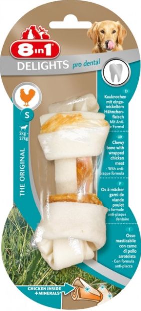Picture of 8in1 Delights Tavuklu Düğümlü Dental Köpek Ödülü 40 gr