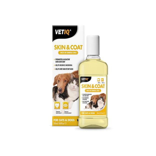 VetIQ Deri ve Tüy Besleyici Omega Katkılı Yam Katkısı 250 ml resmi