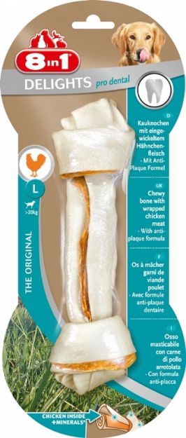 Picture of 8 in 1 Dental Tavuklu Düğüm Köpek Kemik L 85 Gr