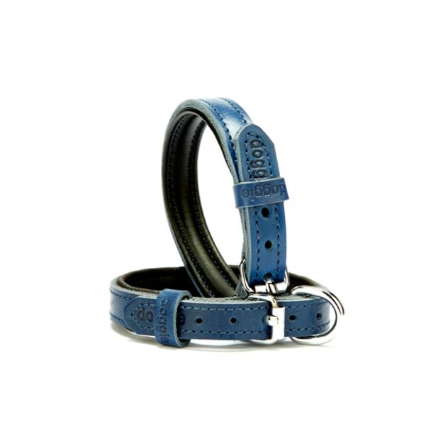 Picture of Doggie Yumuşak Deri Pedli Firstclass Köpek Boyun Tasması Mavi FCBT-1510S